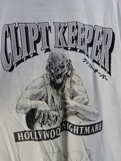 【hand signed autograph】 Crypto Keeper Illustration T-Shirt (1) (IWA / White)