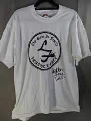 直筆サイン入り】レザー・フェイス「LF」Tシャツ(IWA / ホワイト) – 闘道館