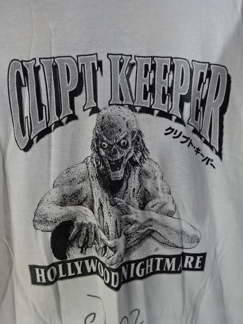 【hand signed autograph】 Crypto Keeper Illustration T-Shirt (2)(IWA / White)