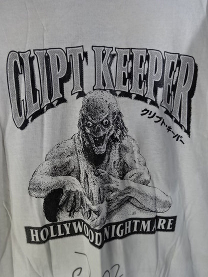 【hand signed autograph】 Crypto Keeper Illustration T-Shirt (2)(IWA / White)