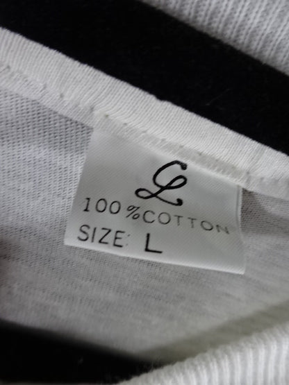 【hand signed autograph】 Leather Face Illustration T-Shirt (7)(IWA / White)