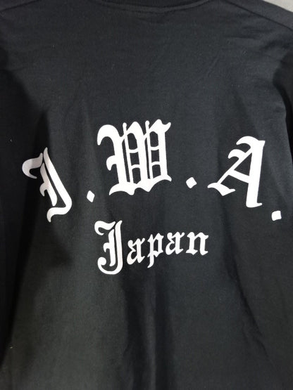 【hand signed autograph】 Leather Face "The SAW is family." T-Shirt (2) (IWA / Black)