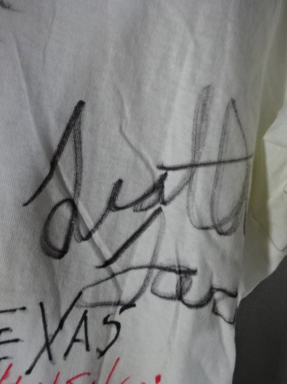 【直筆サイン入り】レザー・フェイス 直筆イラストTシャツ②(IWA / ホワイト)