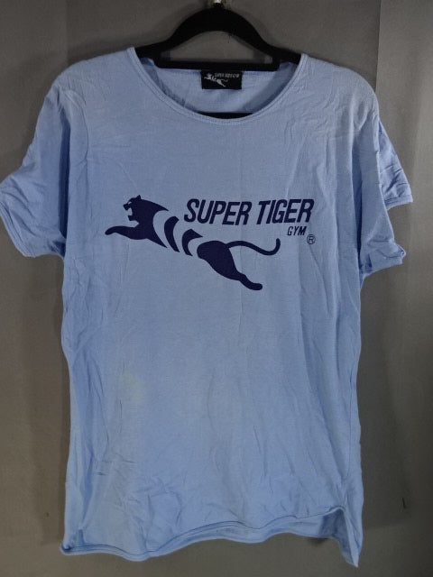Super Tiger Gym T-Shirt (2) (Light Blue)