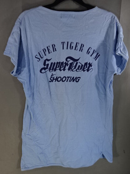 Super Tiger Gym T-Shirt (2) (Light Blue)