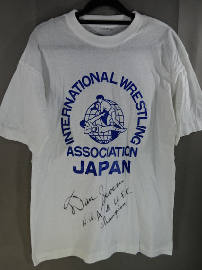 【ダン・スバーン 直筆サイン入り】IWA JAPAN ロゴTシャツ①(ホワイト)