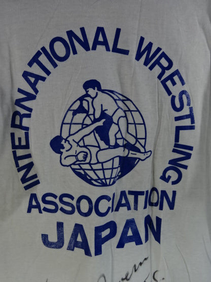 【ダン・スバーン 直筆サイン入り】IWA JAPAN ロゴTシャツ①(ホワイト)