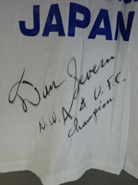 【ダン・スバーン 直筆サイン入り】IWA JAPAN ロゴTシャツ①(ホワイト)