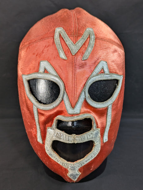 ★Mil Mascaras 1965 ~ long-term worn by him !! Red Satin MM2 ★