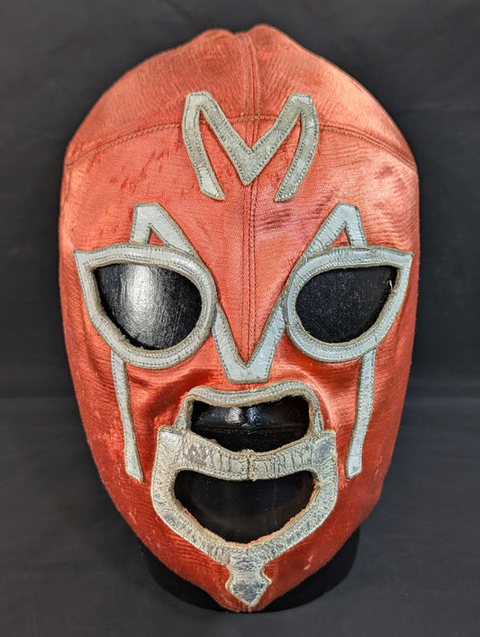 ★Mil Mascaras 1965 ~ long-term worn by him !! Red Satin MM2 ★