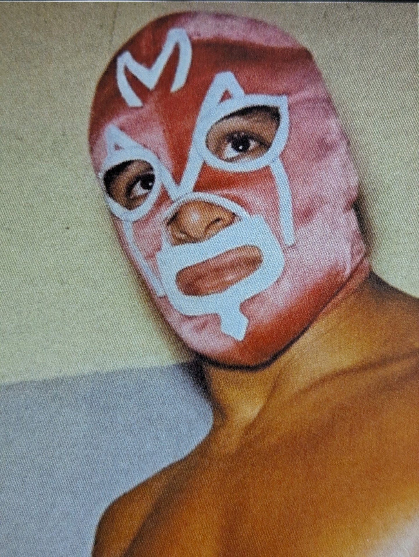 ★Mil Mascaras 1965 ~ long-term worn by him !! Red Satin MM2 ★