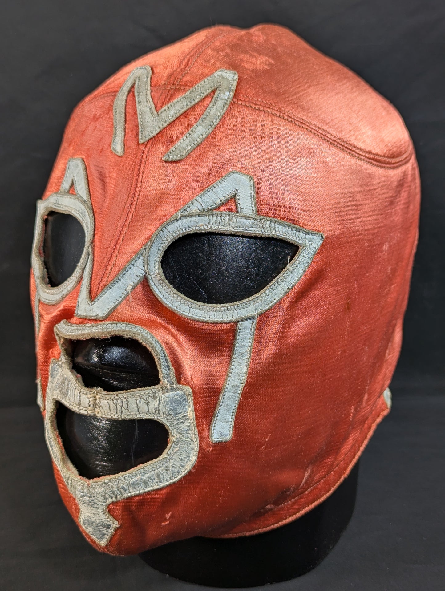★Mil Mascaras 1965 ~ long-term worn by him !! Red Satin MM2 ★
