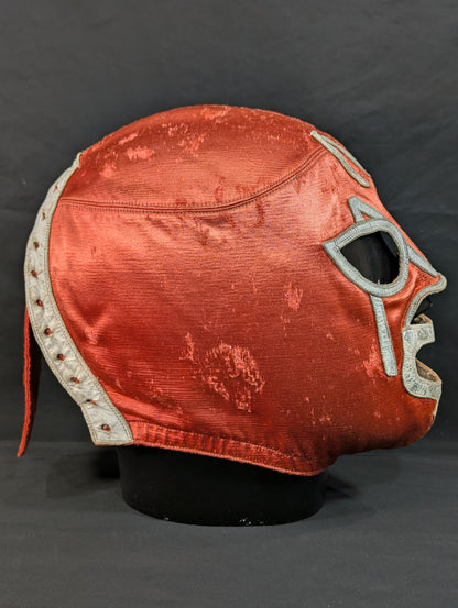 ★Mil Mascaras 1965 ~ long-term worn by him !! Red Satin MM2 ★