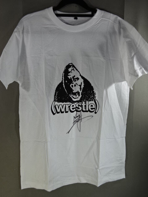 【直筆サイン入り】世界初のプロレス専門店レッスル Tシャツ(ゴリラロゴ)