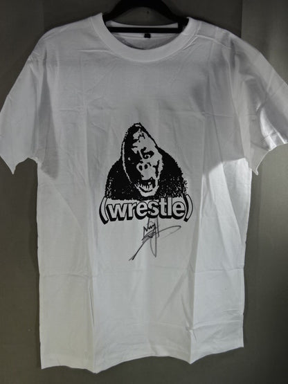 【直筆サイン入り】世界初のプロレス専門店レッスル Tシャツ(ゴリラロゴ)