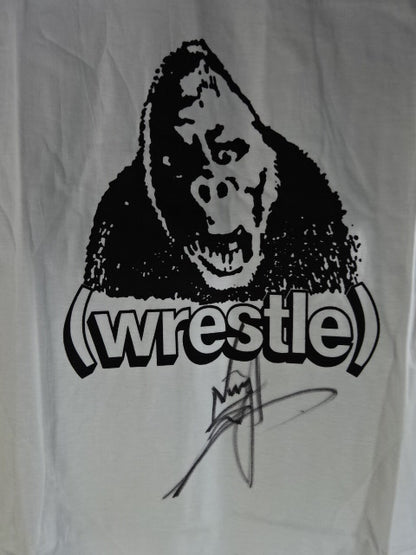 【直筆サイン入り】世界初のプロレス専門店レッスル Tシャツ(ゴリラロゴ)