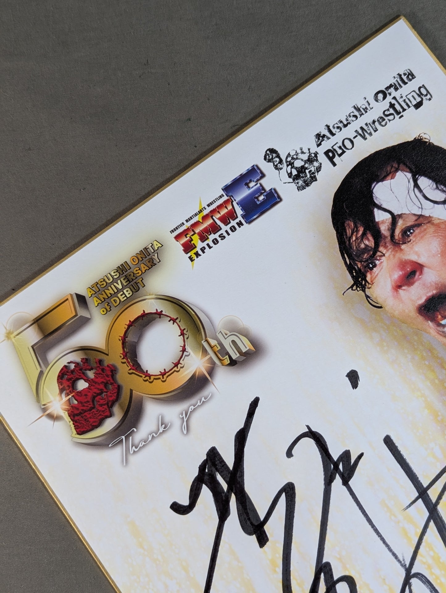 Atsushi Onita  (Debut 50th Anniversary Shikishi ( Autograph board ) )