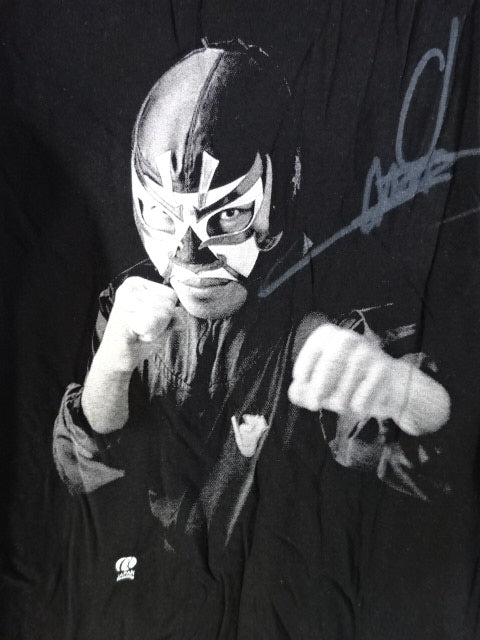 【直筆サイン入り】ザ・グレート・サスケ ピクチャーTシャツ①(ブラック)