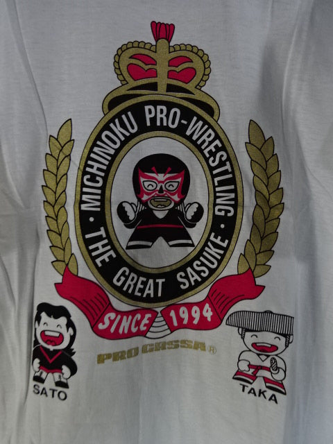 みちのくプロレス イラストTシャツ①(ホワイト)
