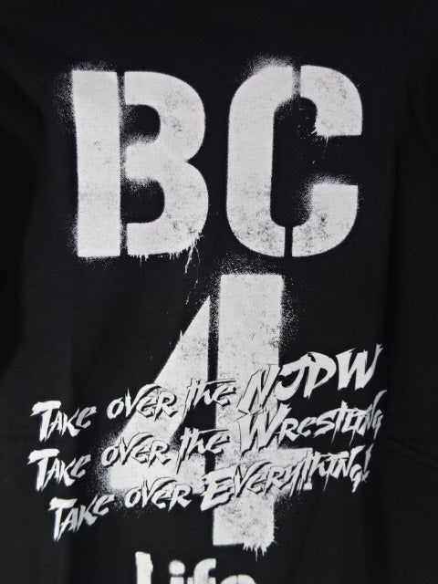 【Karl Anderson  hand signed autograph BULLET CLUB 4Life T-Shirt (Stencil)