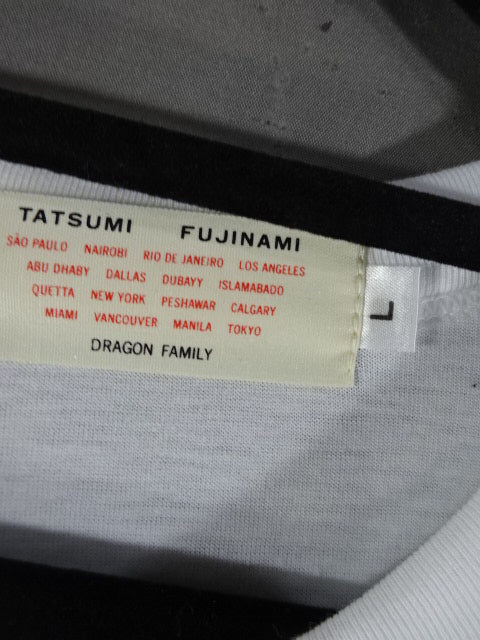 Tatsumi Fujinami  "DRAGON FAMILY" Illustration T-Shirt