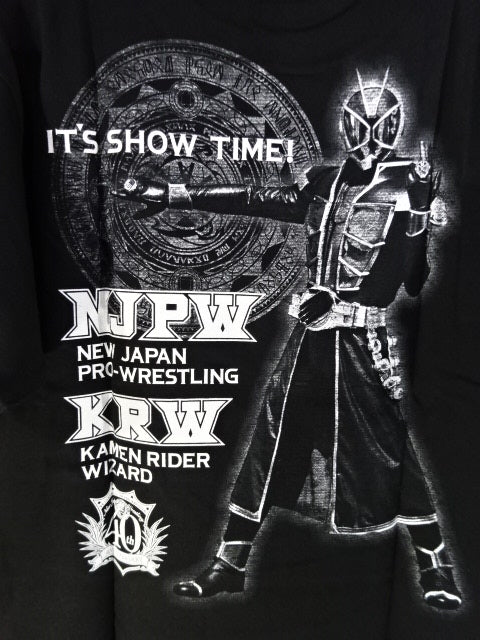 NJPWx Kamen Rider Wizard T-Shirt (1) (Flame Style Ver.)