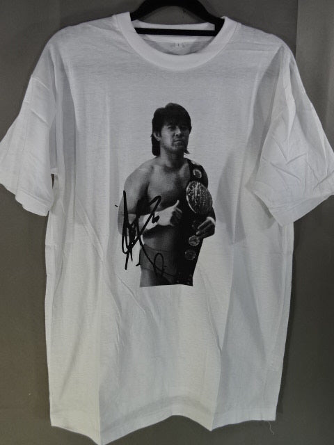 武藤敬司 白黒ピクチャーTシャツ①(ホワイト) – 闘道館