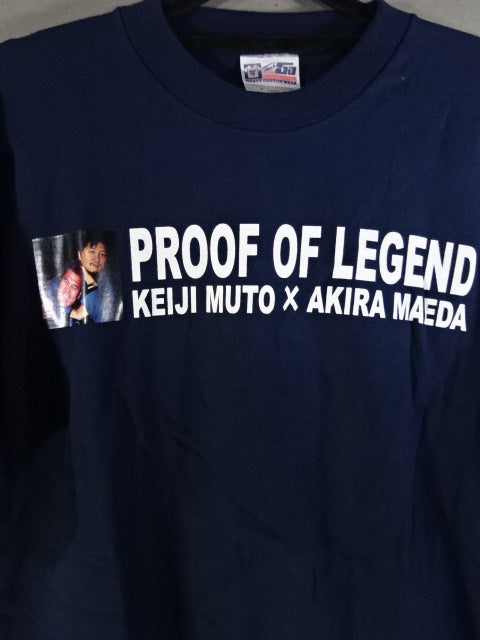 Muto Keiji ×Akira Maeda  "PROOF LEGEND" T-Shirt (1) (Navy)