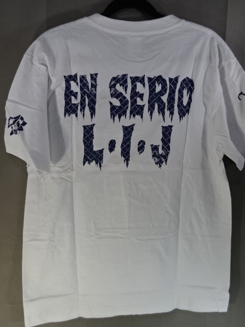 BUSHI ×L.I.J T-Shirt (1) (White× Navy)