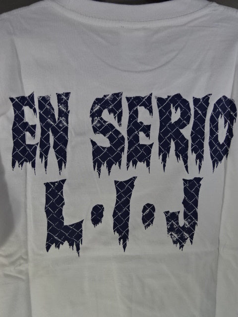 BUSHI ×L.I.J T-Shirt (1) (White× Navy)