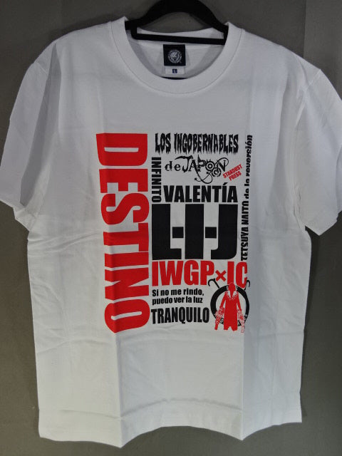 Tetsuya Naito IWGP IC Title Commemorative T-shirt (1) (White)