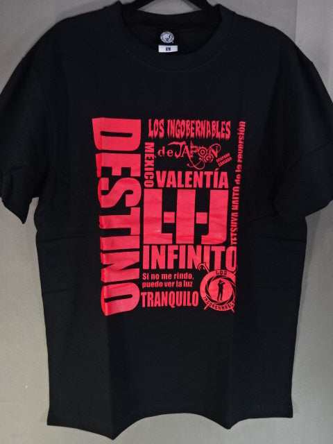 Tetsuya Naito ×L.I.J T-shirt (black× red)