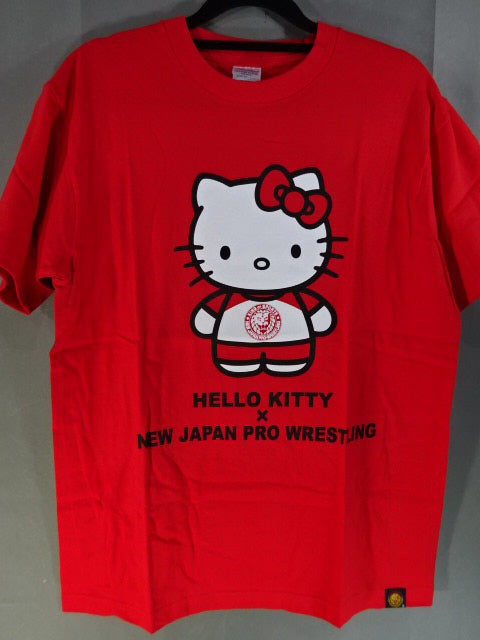 Hello Kitty ×New Japan Pro Wrestling  Collaboration T-Shirt (1) (Red)