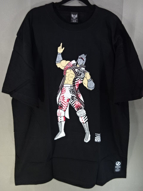 Hiroshi Tanahashi × Robin Mask T-Shirt (Black)