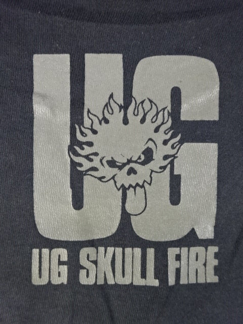 【hand signed autograph】 Togi Makabe  " UG SKULL FIRE "T-Shirt (1) (Camouflage Pattern)