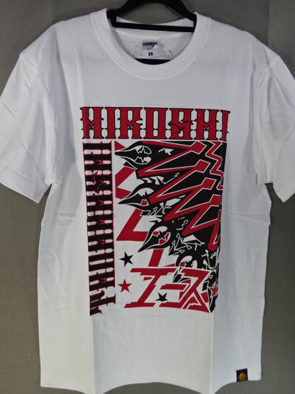 Hiroshi Tanahashi × Guts Dynamite Cabaretes Collaboration T-Shirt (4) (White)