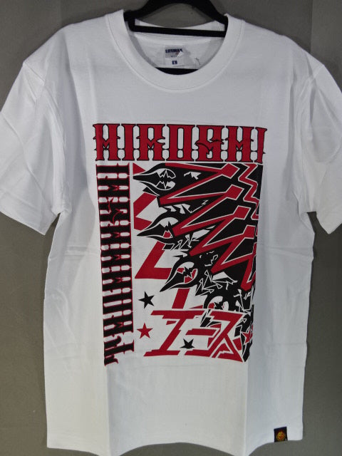 Hiroshi Tanahashi × Guts Dynamite Cabaretes Collaboration T-Shirt (4) (White)