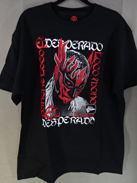 El Desperado ×ROLLING CRADLE RED MASK T-Shirt (1) (Black)
