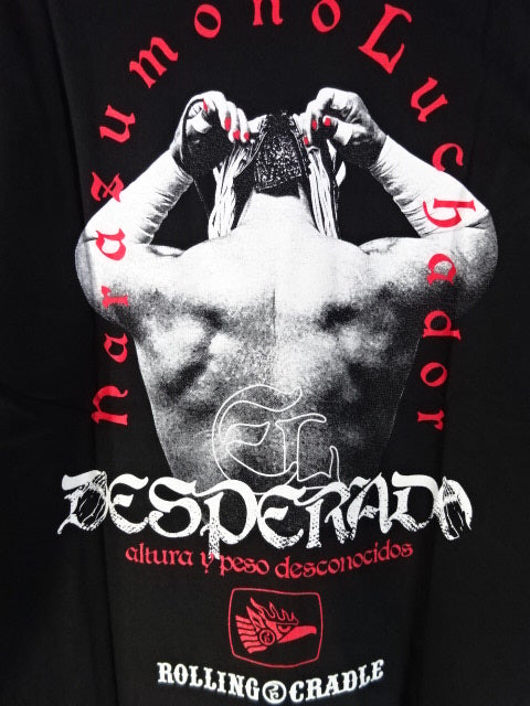 El Desperado ×ROLLING CRADLE RED MASK T-Shirt (1) (Black)
