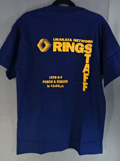 August 9, 1998 THE WEDDING FIGHT ~ Punch Tahara Wedding Reception Pro Wrestling Tournament STAFF Back Print T-Shirt