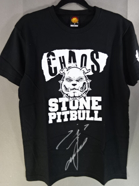【hand signed autograph】 Tomohiro Ishii "STONE PITBULL 141" T-shirt