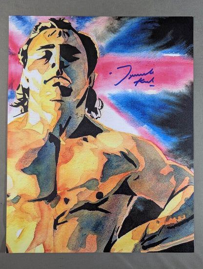 Dynamite Kid Hand Signed Autograph  Large Format Pro-Photo 