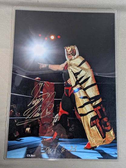 The first Tiger Mask hand signed autograph  large format Photo (2)
