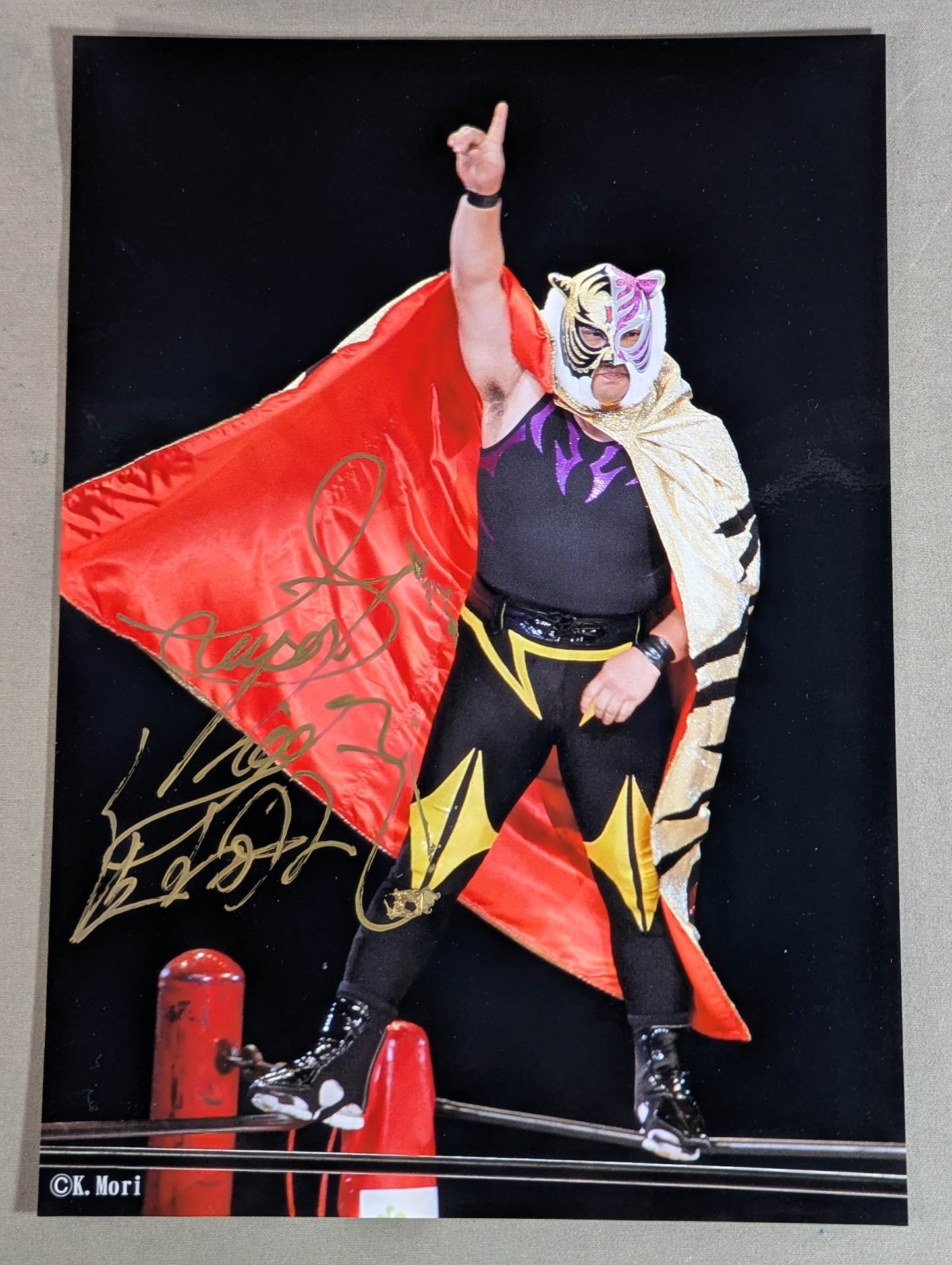 Super Tiger hand signed autograph  framed large format photo 