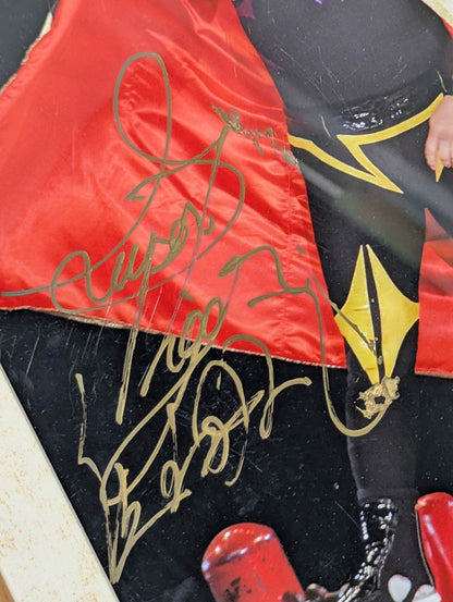 Super Tiger hand signed autograph  framed large format photo 