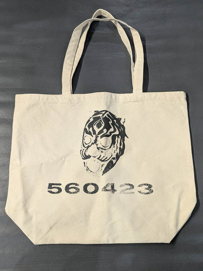 【hand signed autograph】  The first Tiger Mask "560423" tote bag