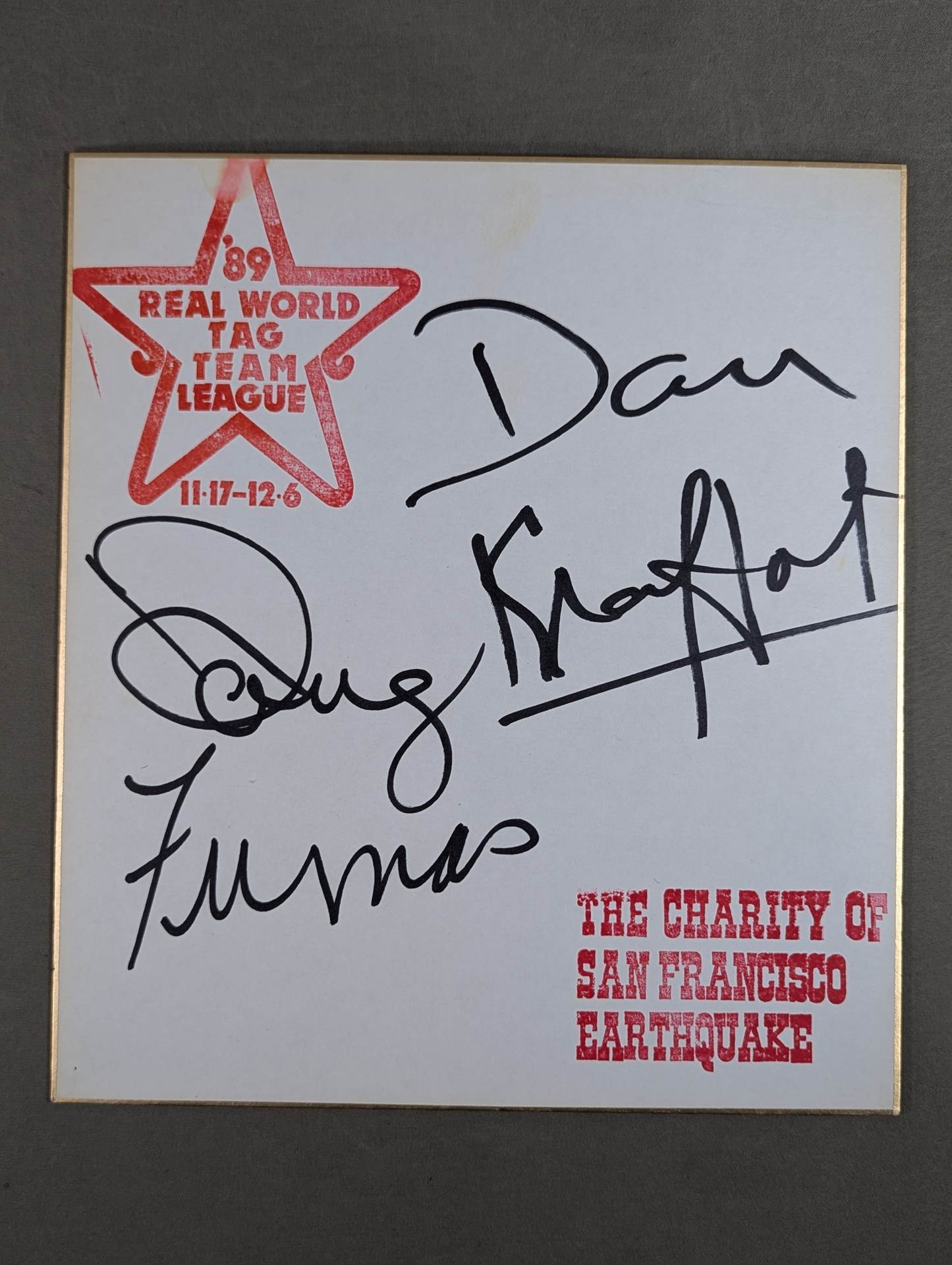 ★ Can-Am Express ★ Doug Furnas & Dan Kroffat (Danny Kroffat)  (89 Real World Tag League Shikishi ( Autograph board ) )