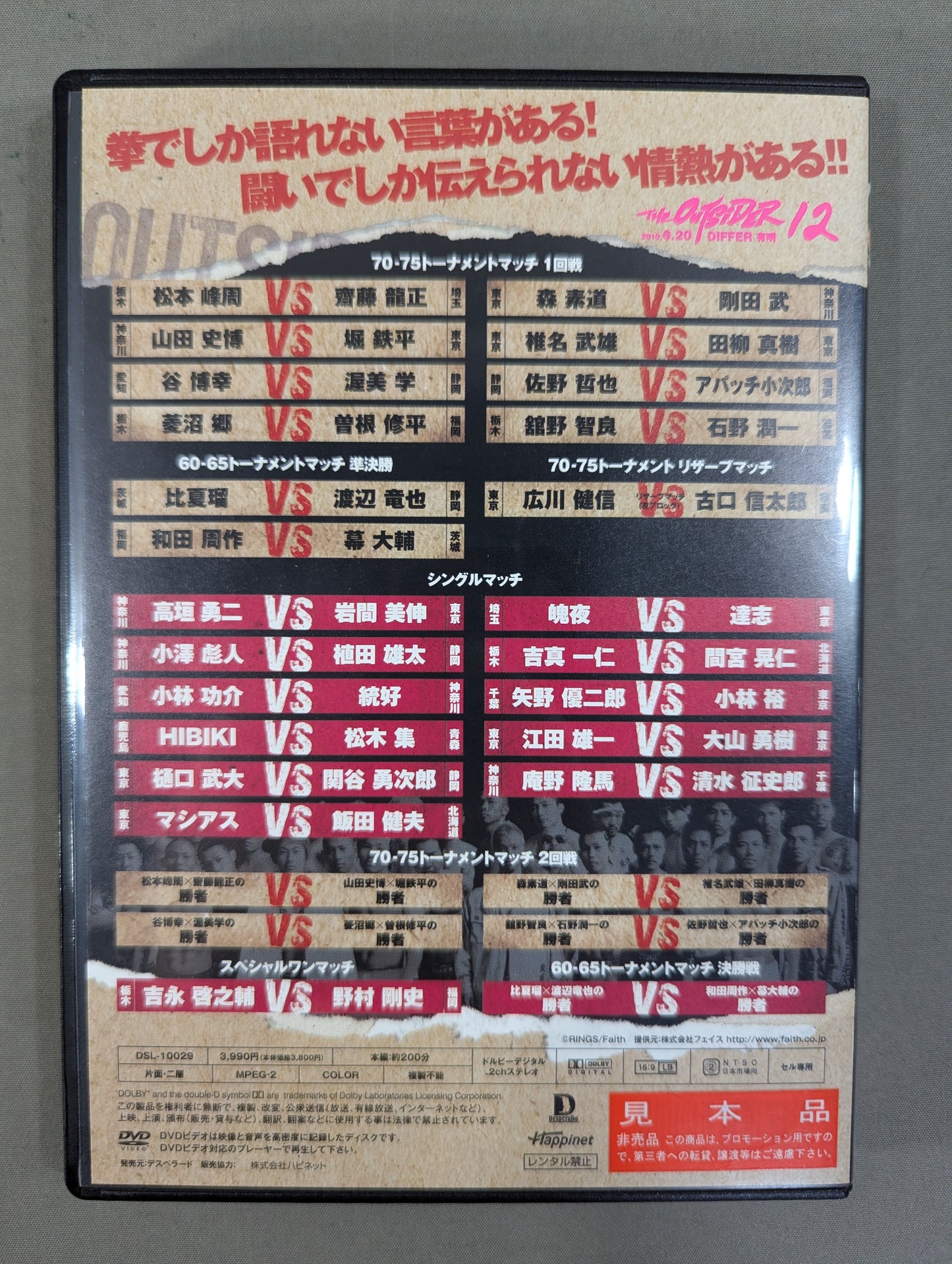 ジ・アウトサイダー 第12戦