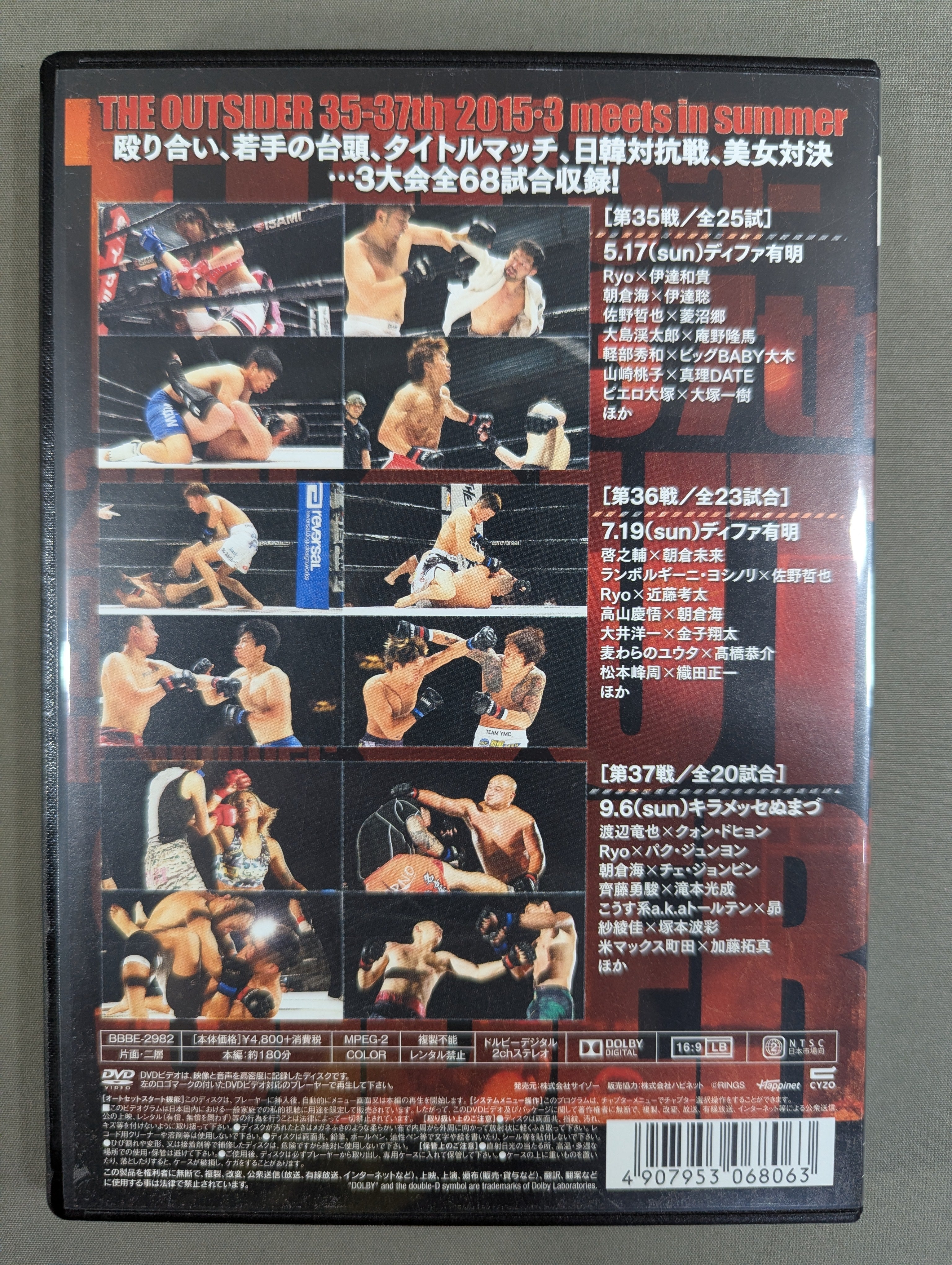 ジ・アウトサイダー 35th～37th ☆夏の3大会☆ – 闘道館