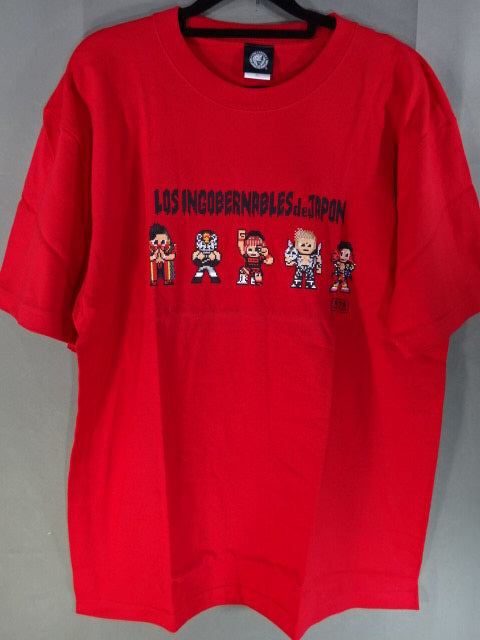 L.I.J. "DOTSWRESTLER" T-shirt (1) (red)